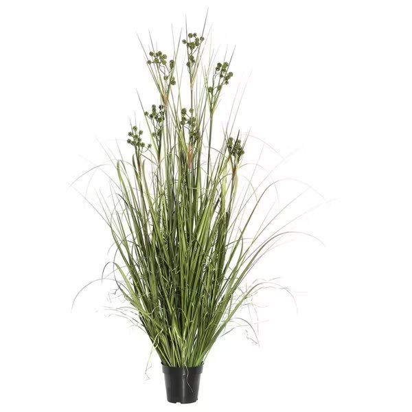 48 in. Grass with Pomp Balls in Pot, Dare2Decor, Mfr#: DA1236131